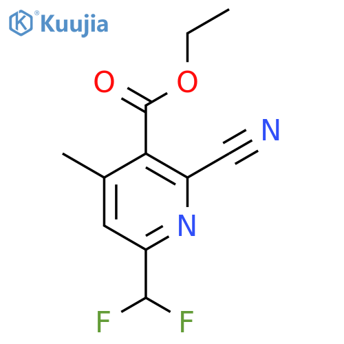 Ethyl 2-cyano-6-(difluoromethyl)-4-methylpyridine-3-carboxylate structure