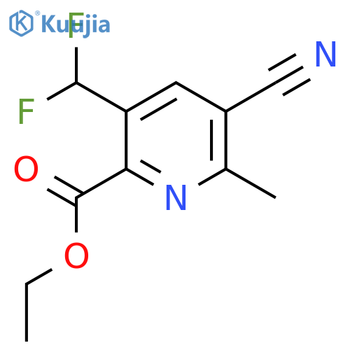 Ethyl 3-cyano-5-(difluoromethyl)-2-methylpyridine-6-carboxylate structure