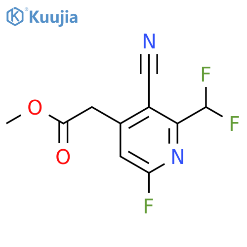 Methyl 3-cyano-2-(difluoromethyl)-6-fluoropyridine-4-acetate structure