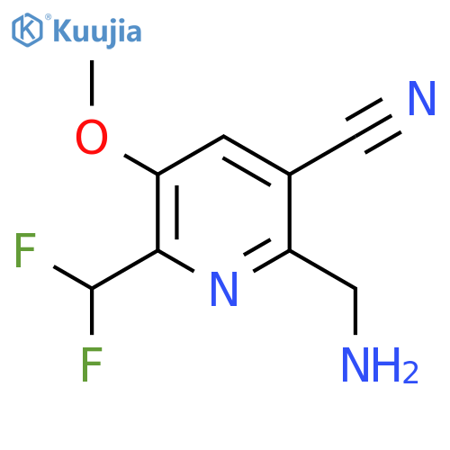 2-(Aminomethyl)-3-cyano-6-(difluoromethyl)-5-methoxypyridine structure