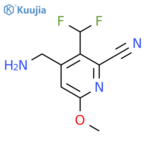 4-(Aminomethyl)-2-cyano-3-(difluoromethyl)-6-methoxypyridine structure