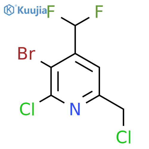 3-Bromo-2-chloro-6-(chloromethyl)-4-(difluoromethyl)pyridine structure