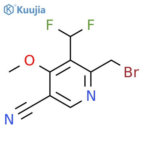 2-(Bromomethyl)-5-cyano-3-(difluoromethyl)-4-methoxypyridine structure