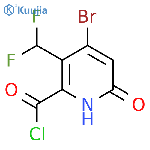 4-Bromo-3-(difluoromethyl)-6-hydroxypyridine-2-carbonyl chloride structure