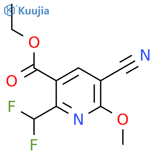 Ethyl 3-cyano-6-(difluoromethyl)-2-methoxypyridine-5-carboxylate structure