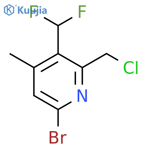 6-Bromo-2-(chloromethyl)-3-(difluoromethyl)-4-methylpyridine structure