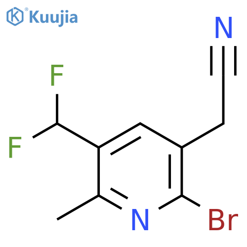 2-Bromo-5-(difluoromethyl)-6-methylpyridine-3-acetonitrile structure