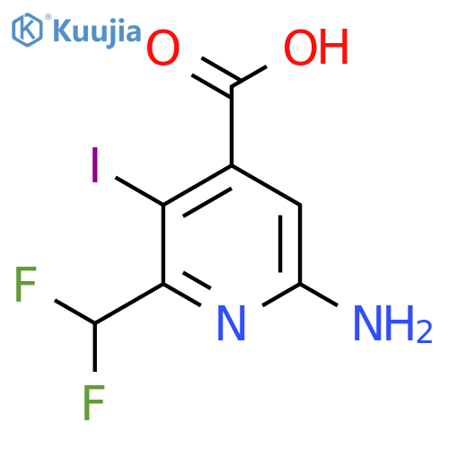 6-Amino-2-(difluoromethyl)-3-iodopyridine-4-carboxylic acid structure