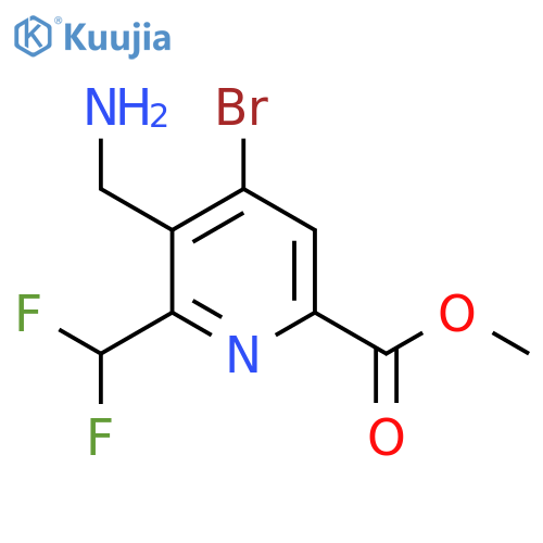 Methyl 3-(aminomethyl)-4-bromo-2-(difluoromethyl)pyridine-6-carboxylate structure