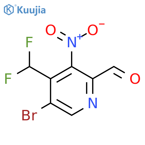 5-Bromo-4-(difluoromethyl)-3-nitropyridine-2-carboxaldehyde structure