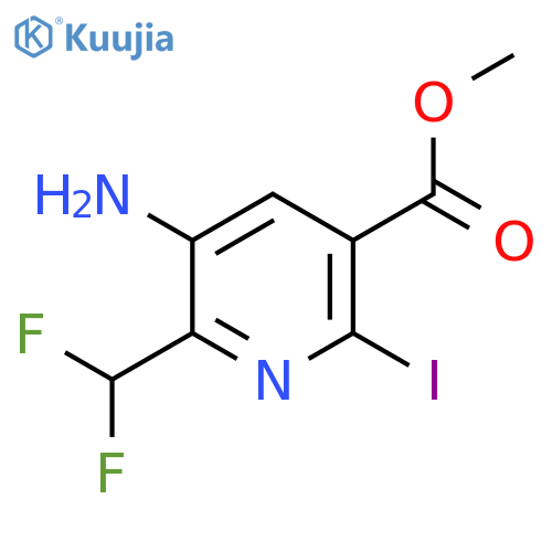 Methyl 3-amino-2-(difluoromethyl)-6-iodopyridine-5-carboxylate structure