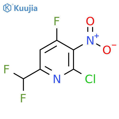 2-Chloro-6-(difluoromethyl)-4-fluoro-3-nitropyridine structure