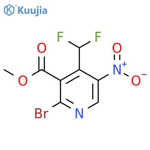 Methyl 2-bromo-4-(difluoromethyl)-5-nitropyridine-3-carboxylate structure
