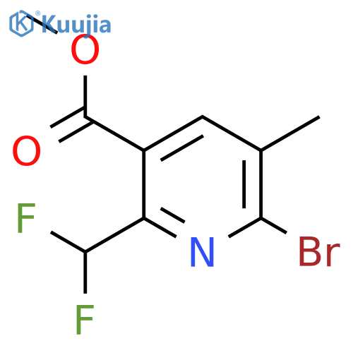 Methyl 2-bromo-6-(difluoromethyl)-3-methylpyridine-5-carboxylate structure