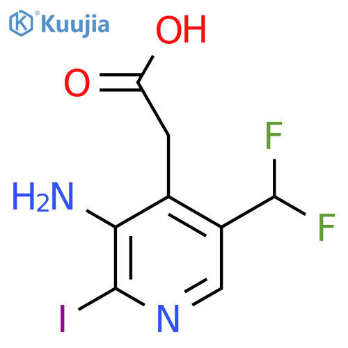 3-Amino-5-(difluoromethyl)-2-iodopyridine-4-acetic acid structure