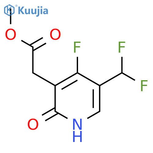 Methyl 5-(difluoromethyl)-4-fluoro-2-hydroxypyridine-3-acetate structure
