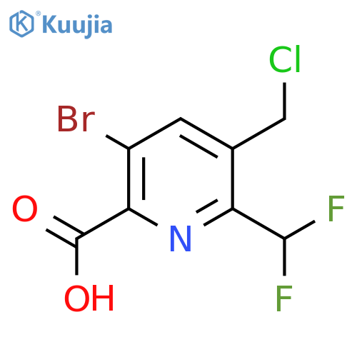 3-Bromo-5-(chloromethyl)-6-(difluoromethyl)pyridine-2-carboxylic acid structure