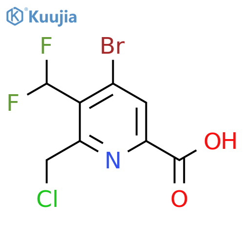 4-Bromo-2-(chloromethyl)-3-(difluoromethyl)pyridine-6-carboxylic acid structure