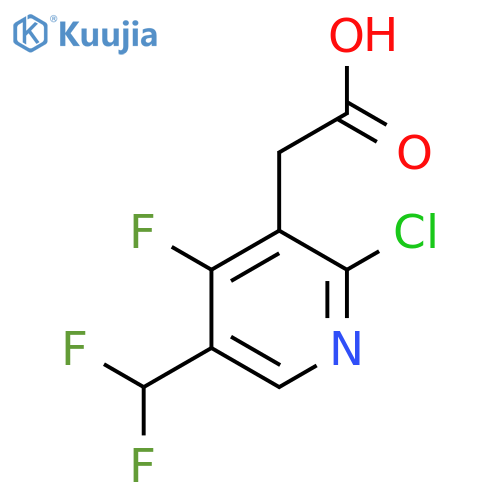 2-Chloro-5-(difluoromethyl)-4-fluoropyridine-3-acetic acid structure
