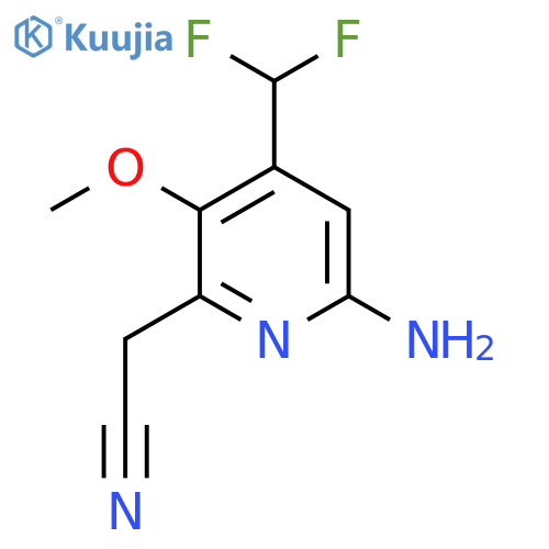 6-Amino-4-(difluoromethyl)-3-methoxypyridine-2-acetonitrile structure