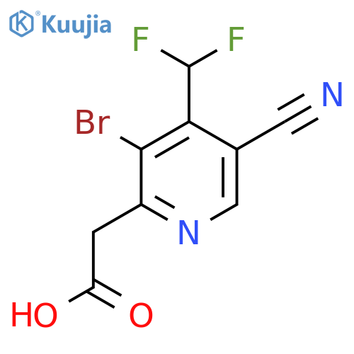 3-Bromo-5-cyano-4-(difluoromethyl)pyridine-2-acetic acid structure