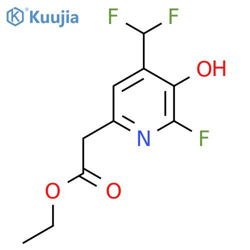 Ethyl 4-(difluoromethyl)-2-fluoro-3-hydroxypyridine-6-acetate structure