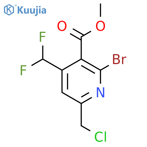 Methyl 2-bromo-6-(chloromethyl)-4-(difluoromethyl)pyridine-3-carboxylate structure