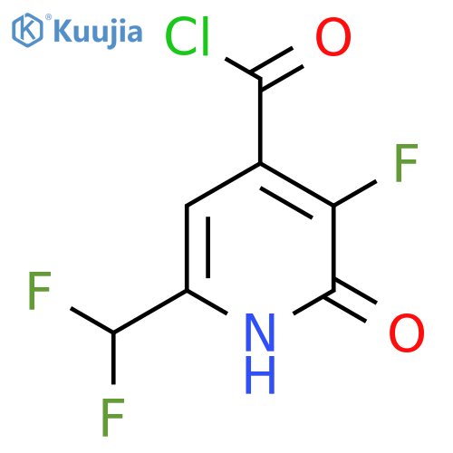 6-(Difluoromethyl)-3-fluoro-2-hydroxypyridine-4-carbonyl chloride structure