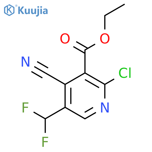 Ethyl 2-chloro-4-cyano-5-(difluoromethyl)pyridine-3-carboxylate structure