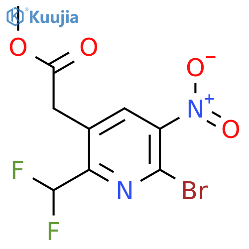 Methyl 2-bromo-6-(difluoromethyl)-3-nitropyridine-5-acetate structure