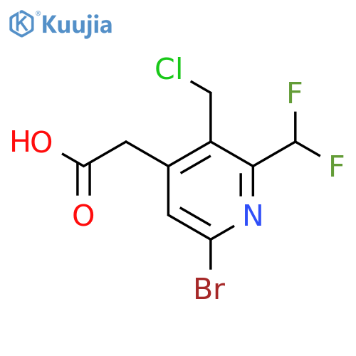 6-Bromo-3-(chloromethyl)-2-(difluoromethyl)pyridine-4-acetic acid structure