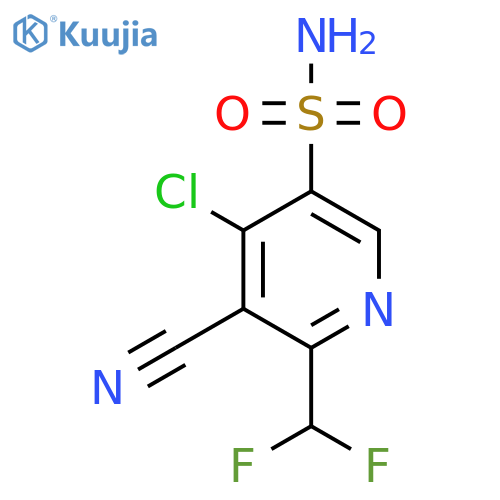 4-Chloro-3-cyano-2-(difluoromethyl)pyridine-5-sulfonamide structure