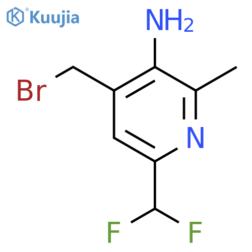 3-Amino-4-(bromomethyl)-6-(difluoromethyl)-2-methylpyridine structure