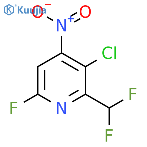 3-Chloro-2-(difluoromethyl)-6-fluoro-4-nitropyridine structure