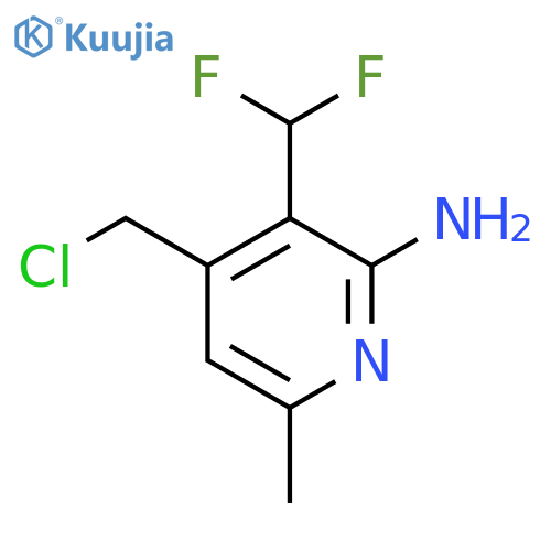 2-Amino-4-(chloromethyl)-3-(difluoromethyl)-6-methylpyridine structure