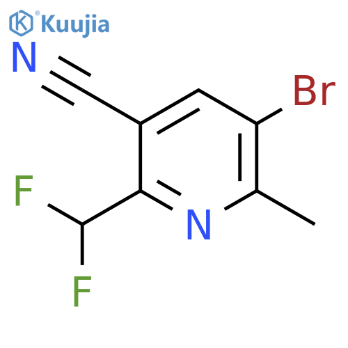 3-Bromo-5-cyano-6-(difluoromethyl)-2-methylpyridine structure