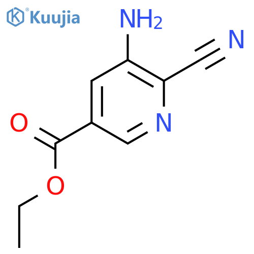 Ethyl 5-amino-6-cyanonicotinate structure