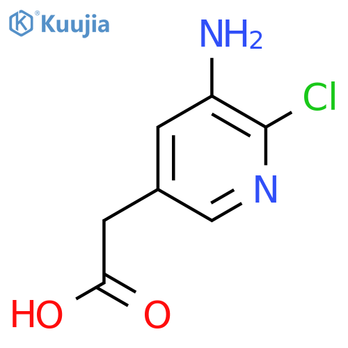 3-Amino-2-chloropyridine-5-acetic acid structure