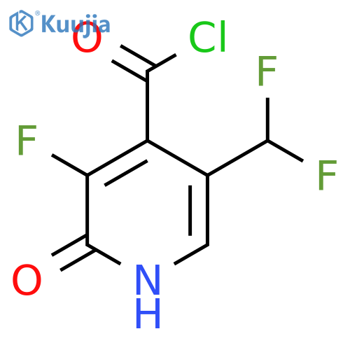 5-(Difluoromethyl)-3-fluoro-2-hydroxypyridine-4-carbonyl chloride structure