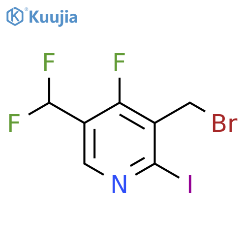 3-(Bromomethyl)-5-(difluoromethyl)-4-fluoro-2-iodopyridine structure
