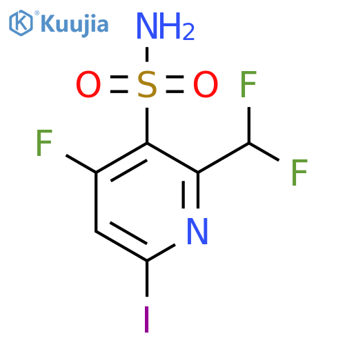 2-(Difluoromethyl)-4-fluoro-6-iodopyridine-3-sulfonamide structure