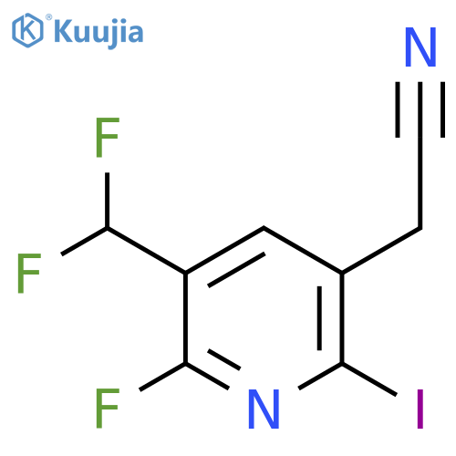 3-(Difluoromethyl)-2-fluoro-6-iodopyridine-5-acetonitrile structure