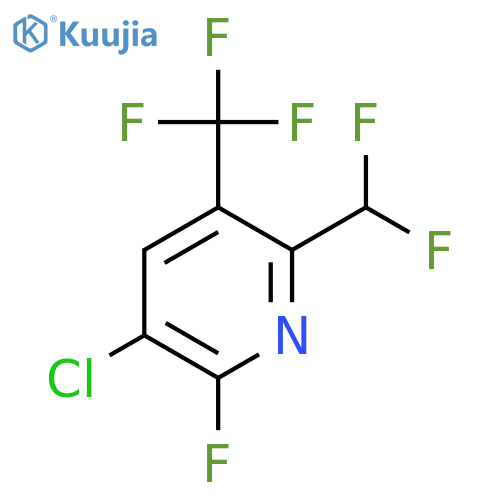 3-Chloro-6-(difluoromethyl)-2-fluoro-5-(trifluoromethyl)pyridine structure