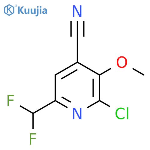 2-Chloro-4-cyano-6-(difluoromethyl)-3-methoxypyridine structure