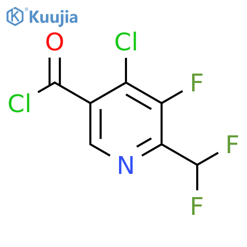 4-Chloro-2-(difluoromethyl)-3-fluoropyridine-5-carbonyl chloride structure
