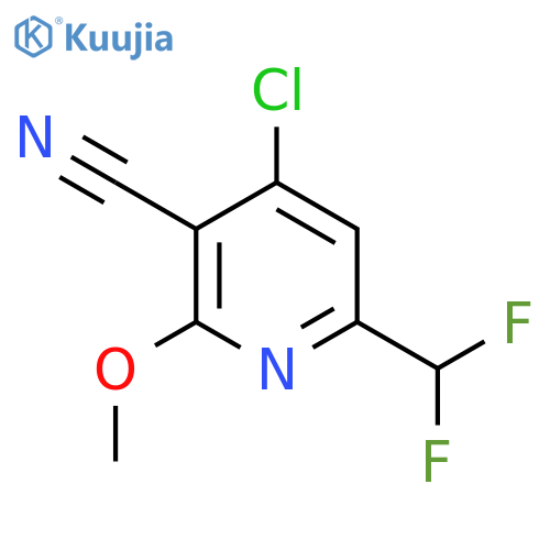 4-Chloro-3-cyano-6-(difluoromethyl)-2-methoxypyridine structure