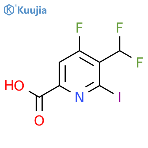 3-(Difluoromethyl)-4-fluoro-2-iodopyridine-6-carboxylic acid structure