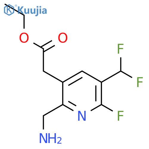 Ethyl 2-(aminomethyl)-5-(difluoromethyl)-6-fluoropyridine-3-acetate structure