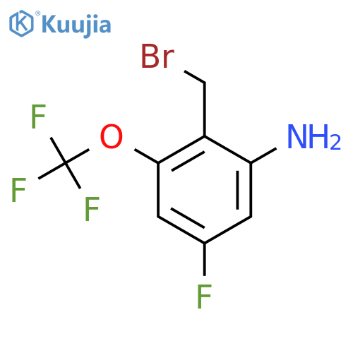 2-Amino-4-fluoro-6-(trifluoromethoxy)benzyl bromide structure