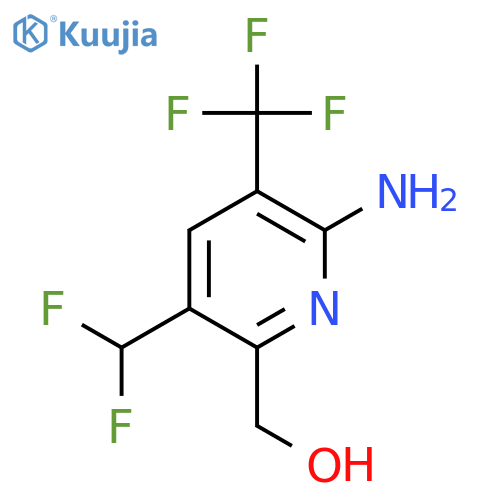 2-Amino-5-(difluoromethyl)-3-(trifluoromethyl)pyridine-6-methanol structure